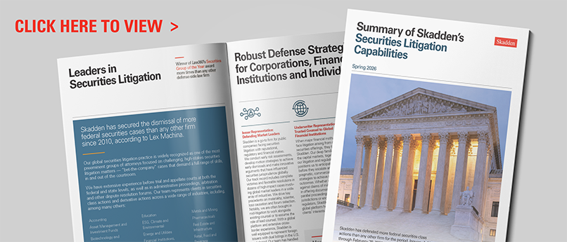 Securities Litigation Open Book Image